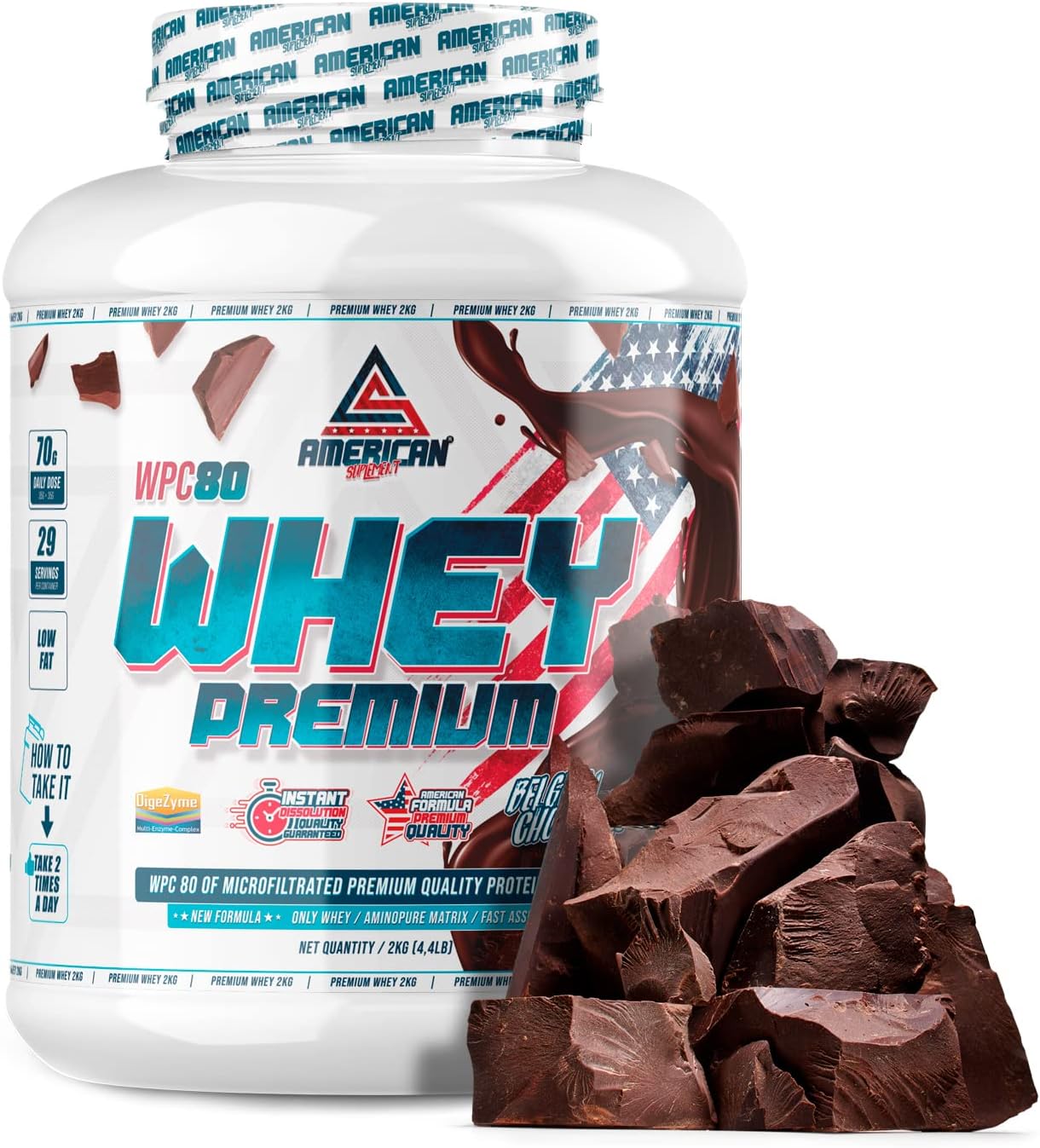American Supplements WPC80 Whey Premium 2kg