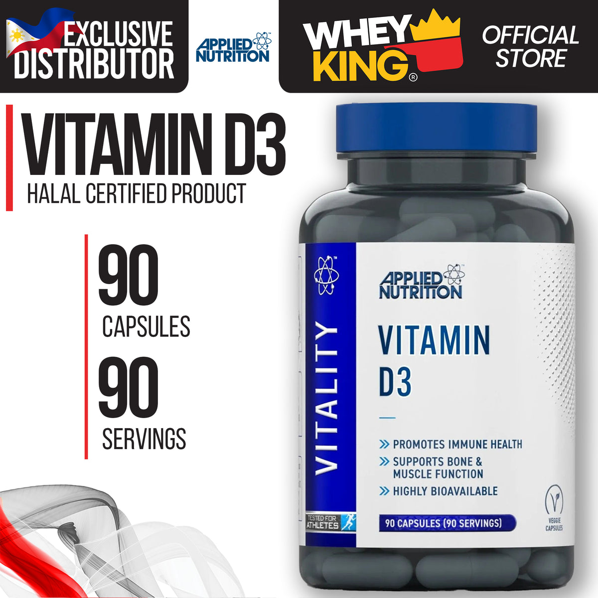 Applied Nutrition Vitamin D3 - 90 Capsules