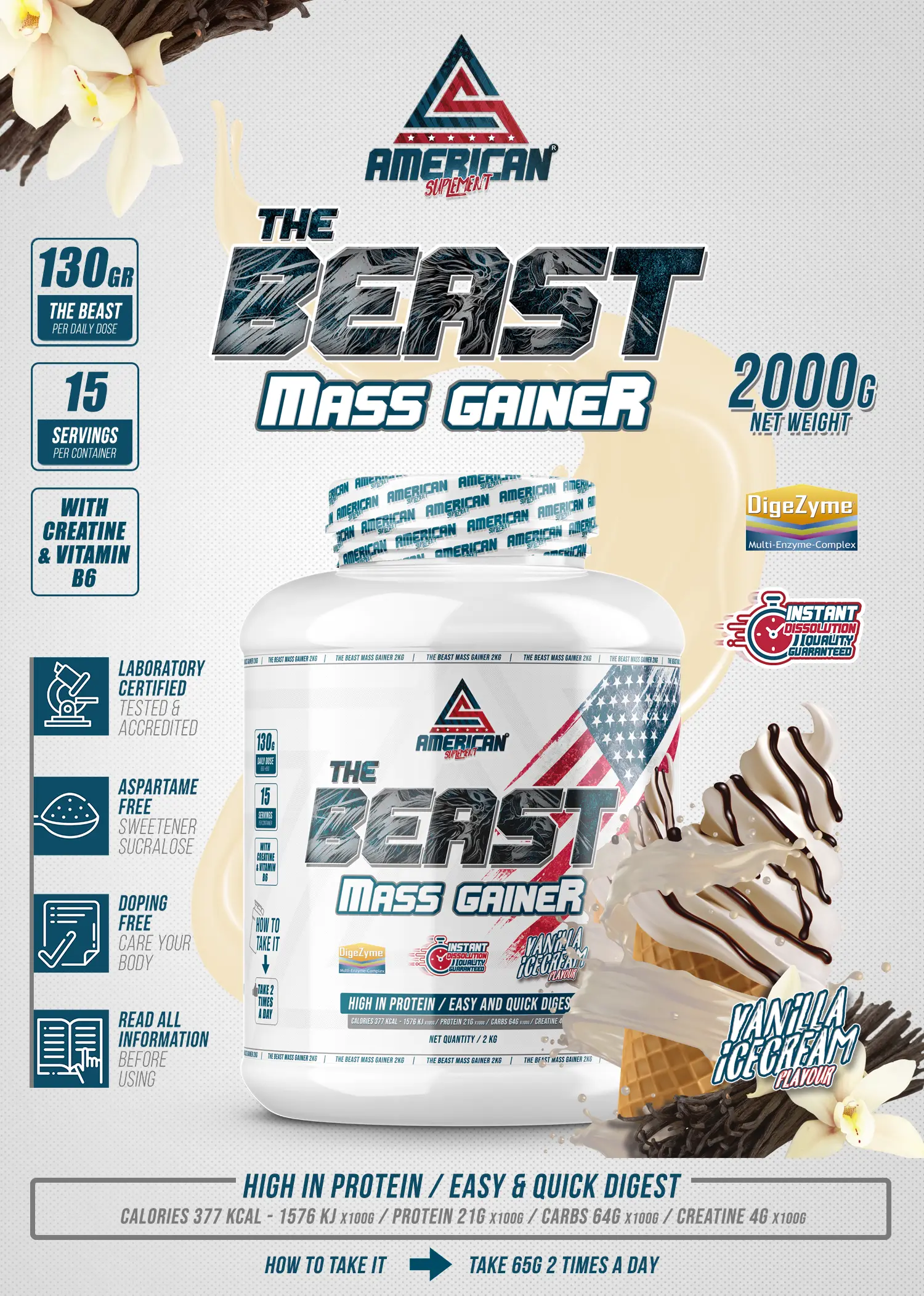 American Supplement The Beast Mass Gainer